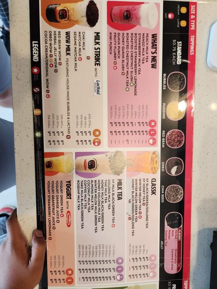Kung Fu Tea - Duluth, GA menu_pic