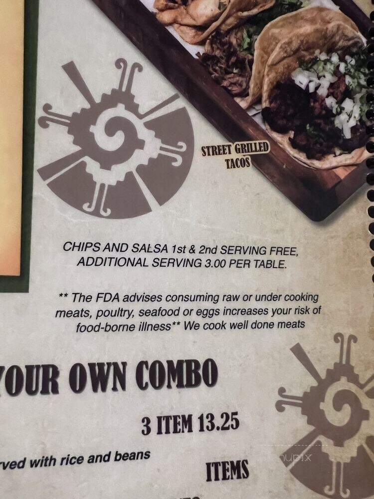 Rey Azteca Mexican Restaurant - Fredericksburg, VA menu_pic