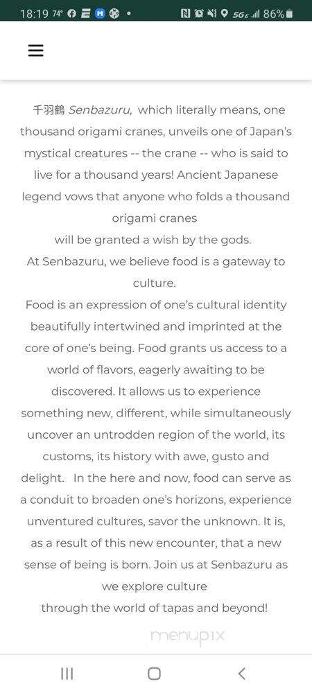 Senbazuru: Tapas & Ramen - Fort Lauderdale, FL menu_pic