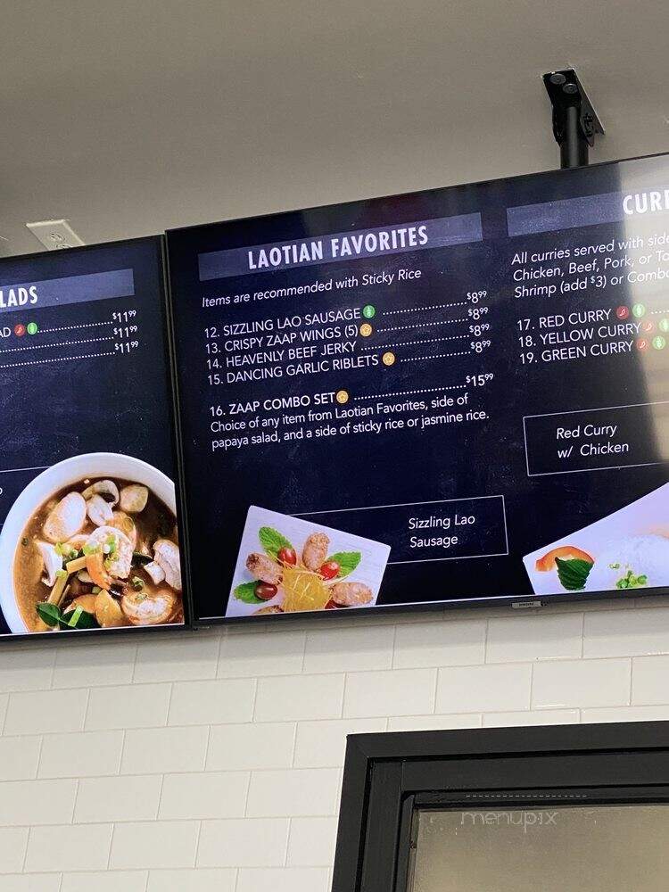 Zaap Kitchen Lao & Thai Street Eats - Fort Worth, TX menu_pic
