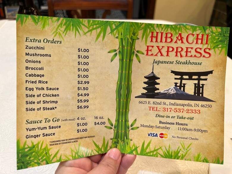 Hibachi Express - Indianapolis, IN menu_pic