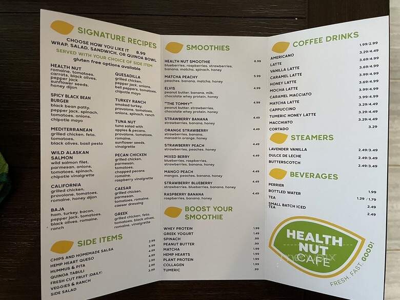 Health Nut Cafe - Edmond, OK menu_pic