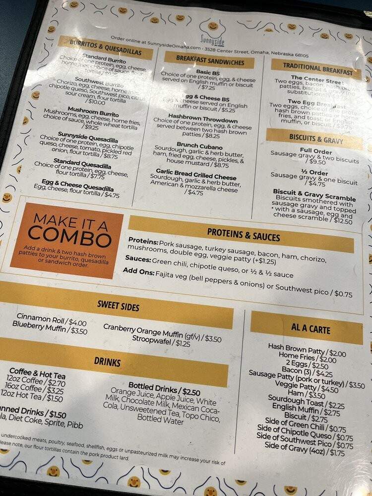 Sunnyside on Center - Omaha, NE menu_pic
