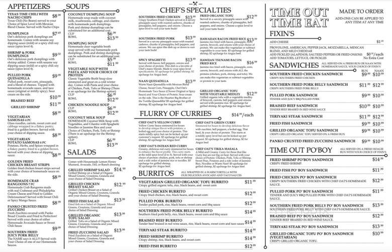 Time Out Time Eat - Pittsburgh, PA menu_pic