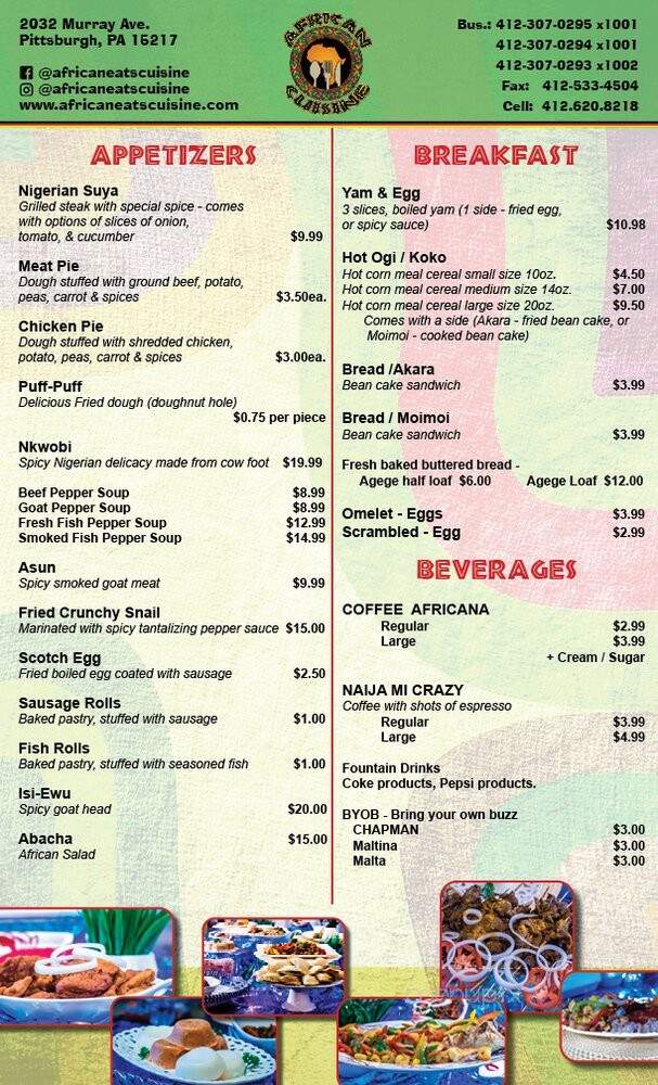 African Cuisine - Pittsburgh, PA