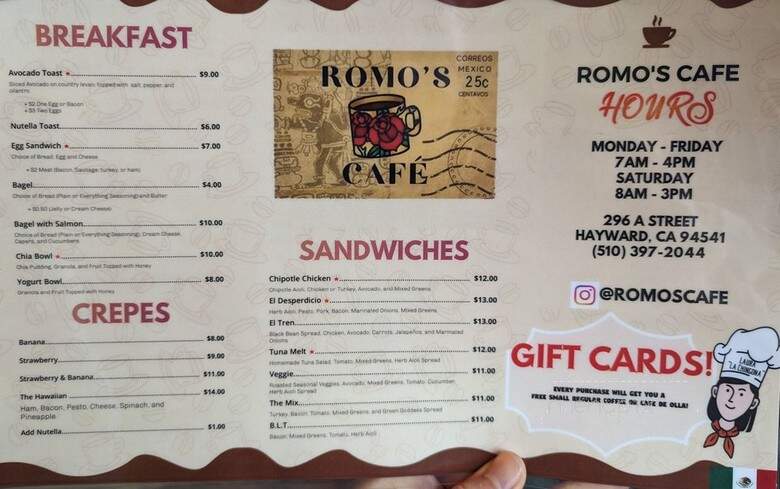 A. Romo's Cafe - Hayward, CA