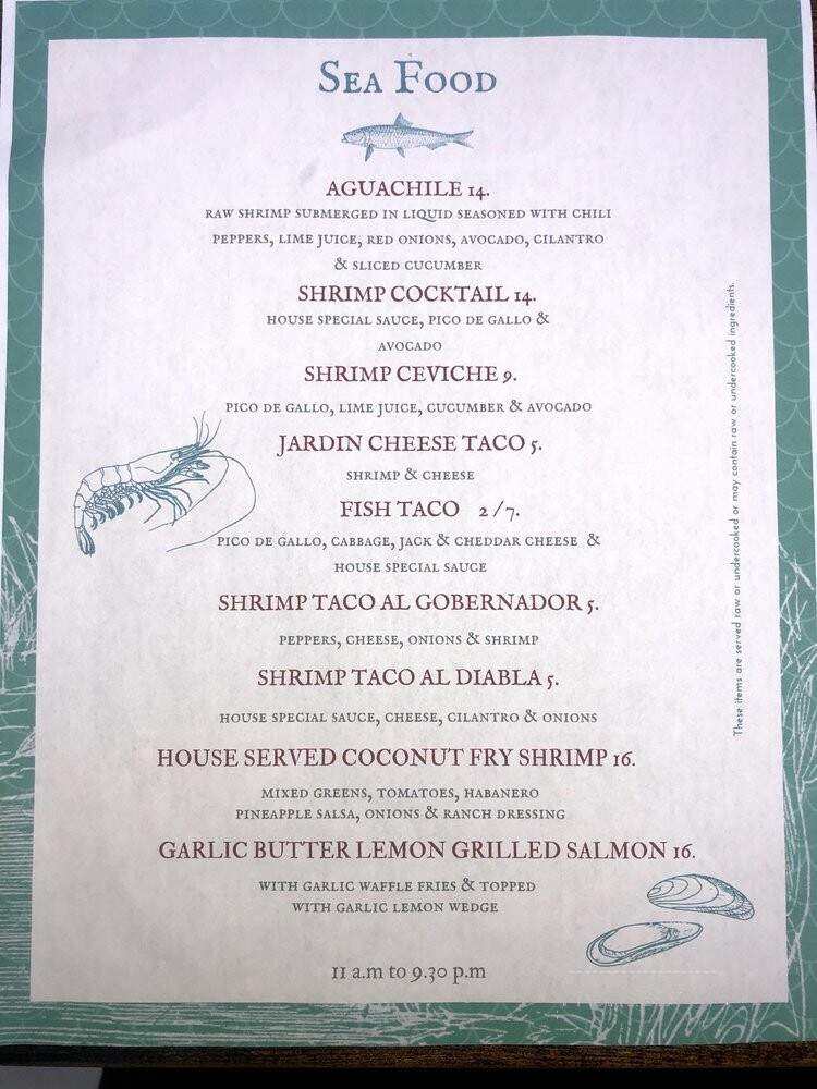 Jardin Grill - San Diego, CA menu_pic