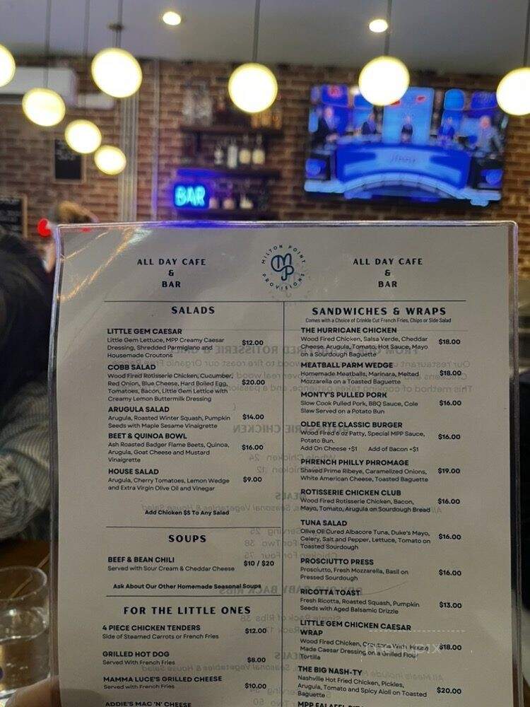 Milton Point Provisions - Rye, NY menu_pic