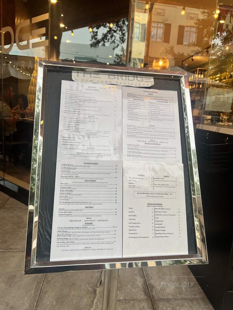 The Bridge a New York Restaurant - Winter Park, FL menu_pic