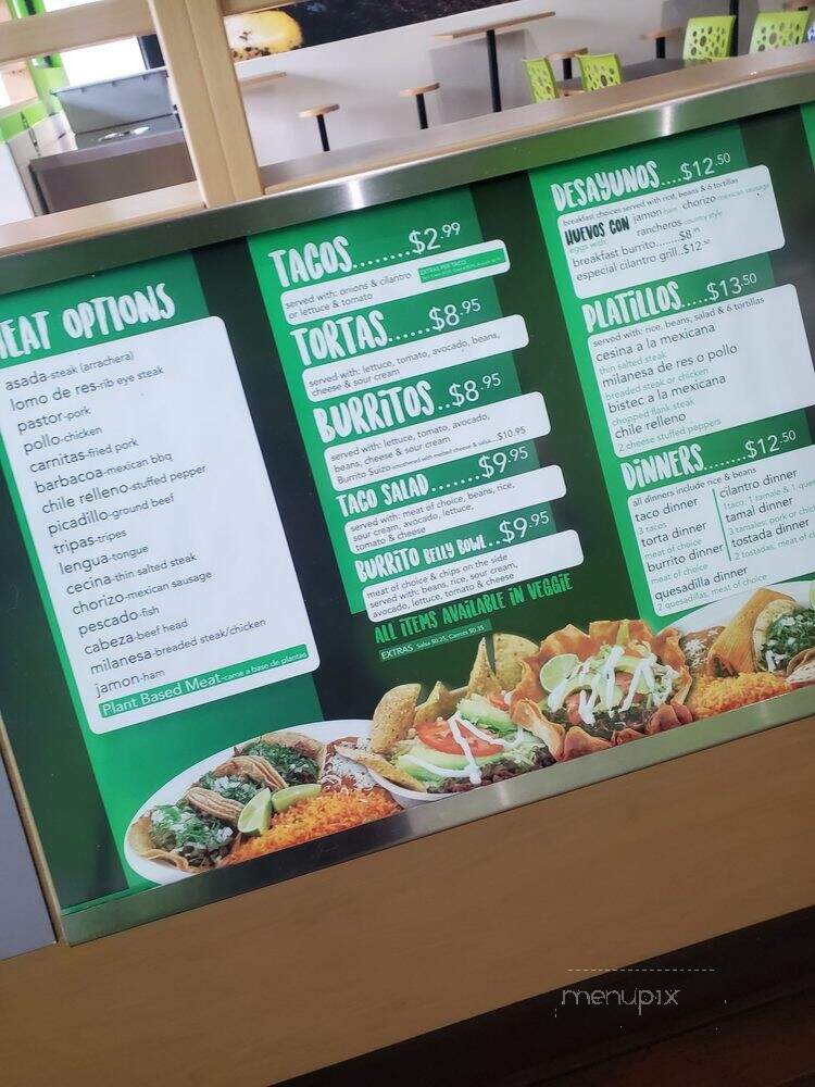 Cilantro Taco Grill - Glen Ellyn, IL menu_pic