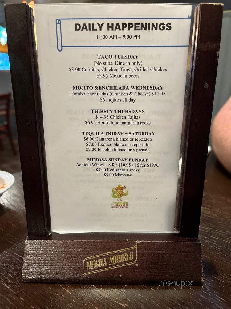 El Taquito Latin Kitchen & Bar - Stone Ridge, VA menu_pic