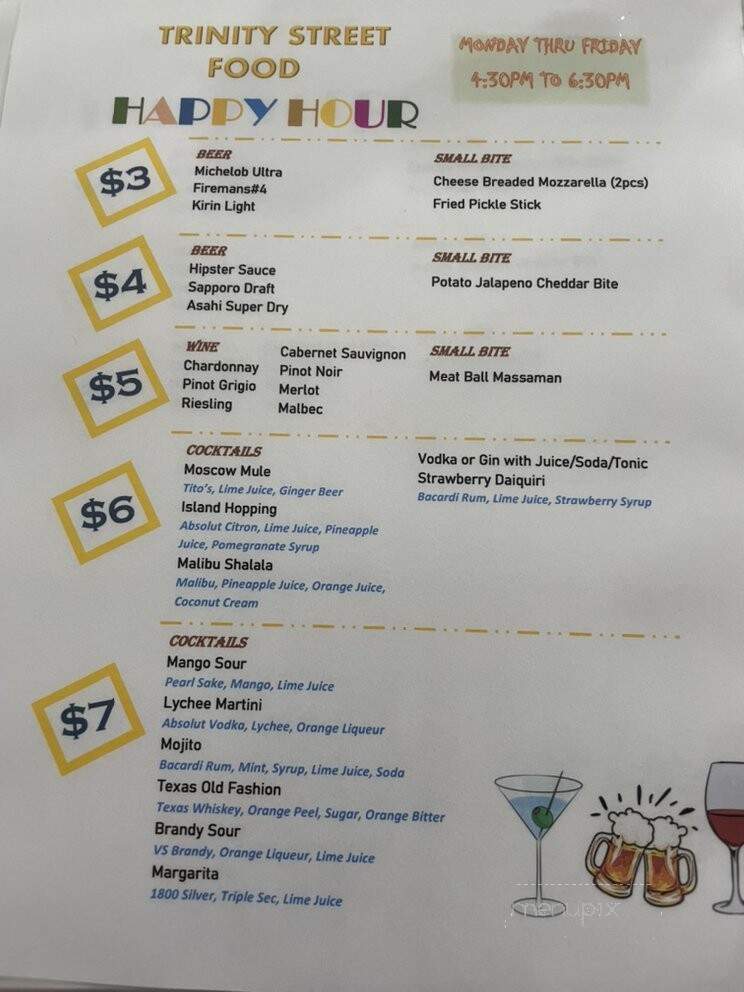 Trinity Street Food - Houston, TX menu_pic