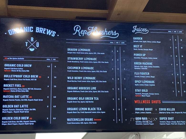 TRU Bowl Superfood Bar - Whittier, CA menu_pic