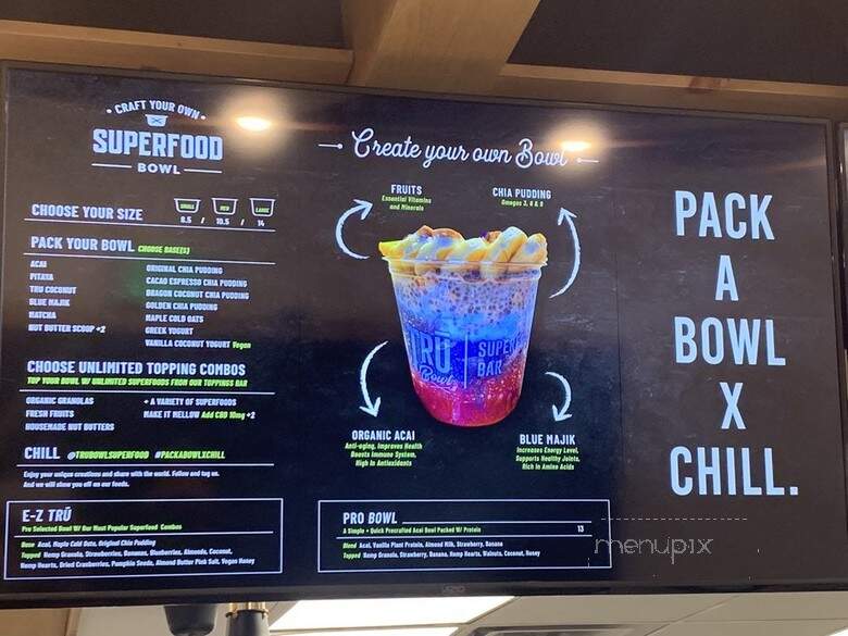 TRU Bowl Superfood Bar - Whittier, CA menu_pic