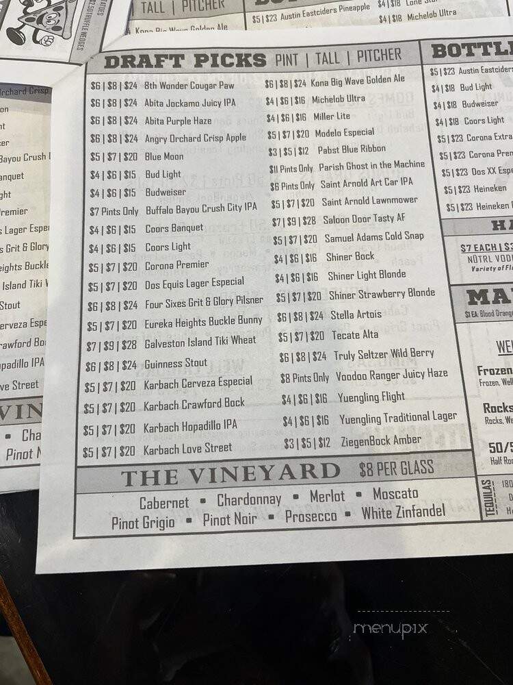 Texas Huddle - Webster, TX menu_pic