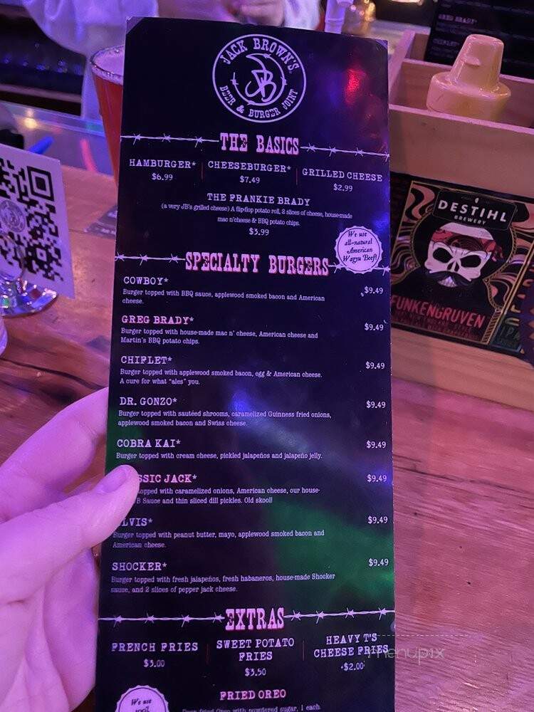 Jack Brown's - Cincinnati, OH menu_pic