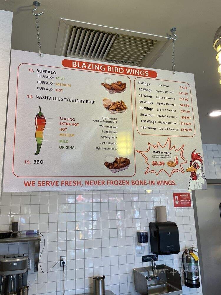 The Blazing Bird - Arvada, CO menu_pic