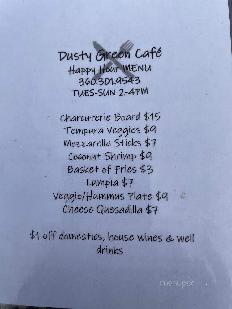 Dusty Green Cafe - Port Ludlow, WA menu_pic