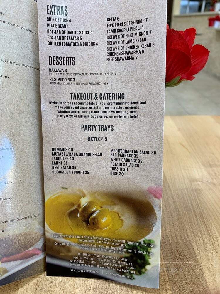 D'vine - Long Beach, CA menu_pic