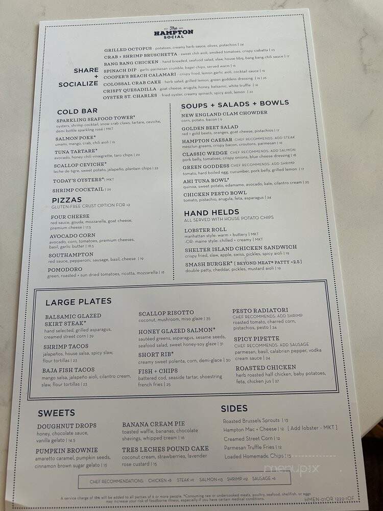 The Hampton Social - Orlando, FL menu_pic