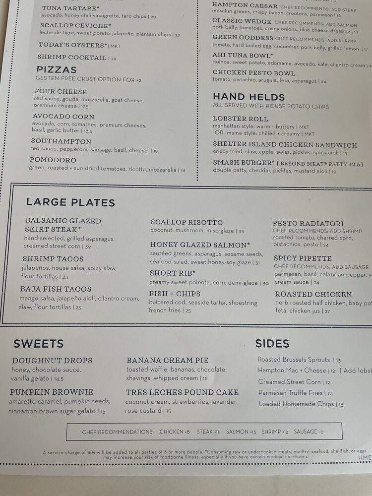 The Hampton Social - Orlando, FL menu_pic