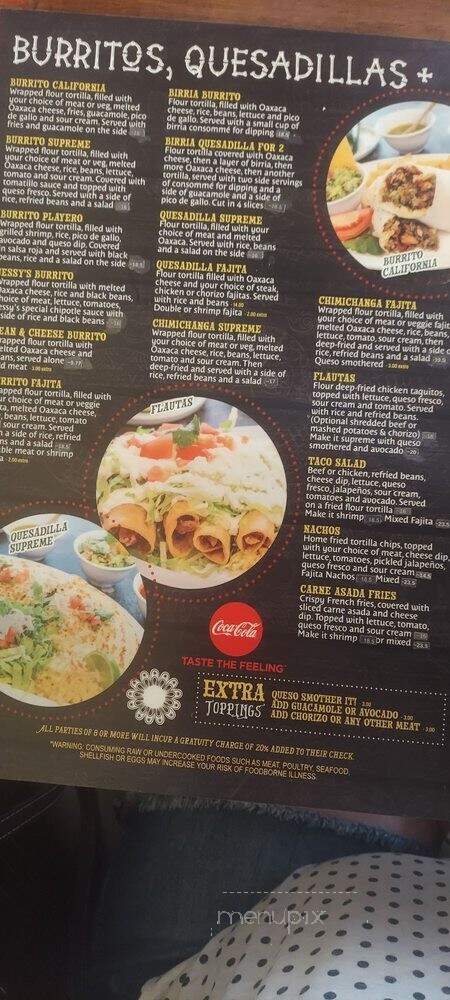 Jessy's Tacos and Tequila - Virginia Beach, VA menu_pic