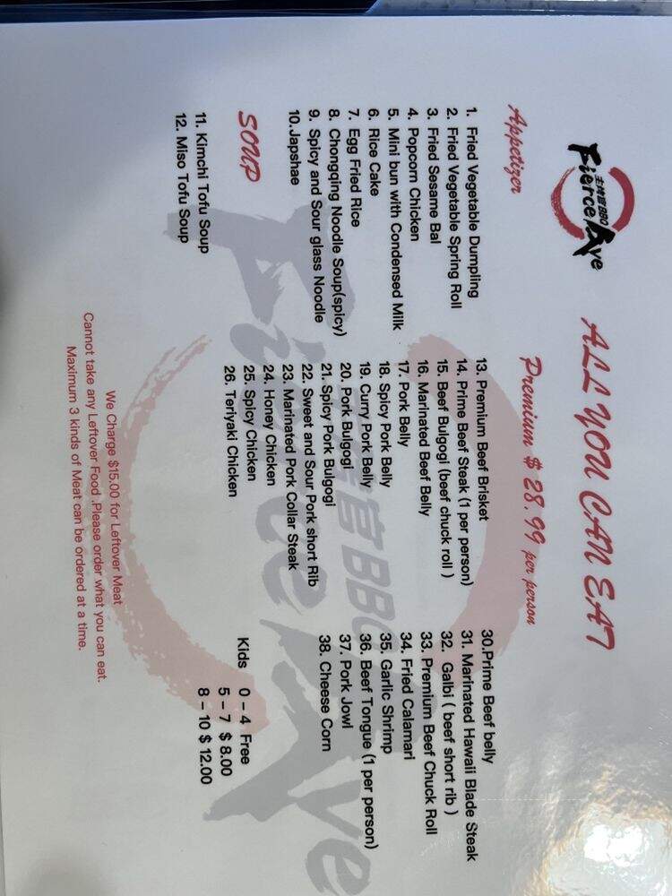 Fierce Ave BBQ - Thousand Oaks, CA menu_pic
