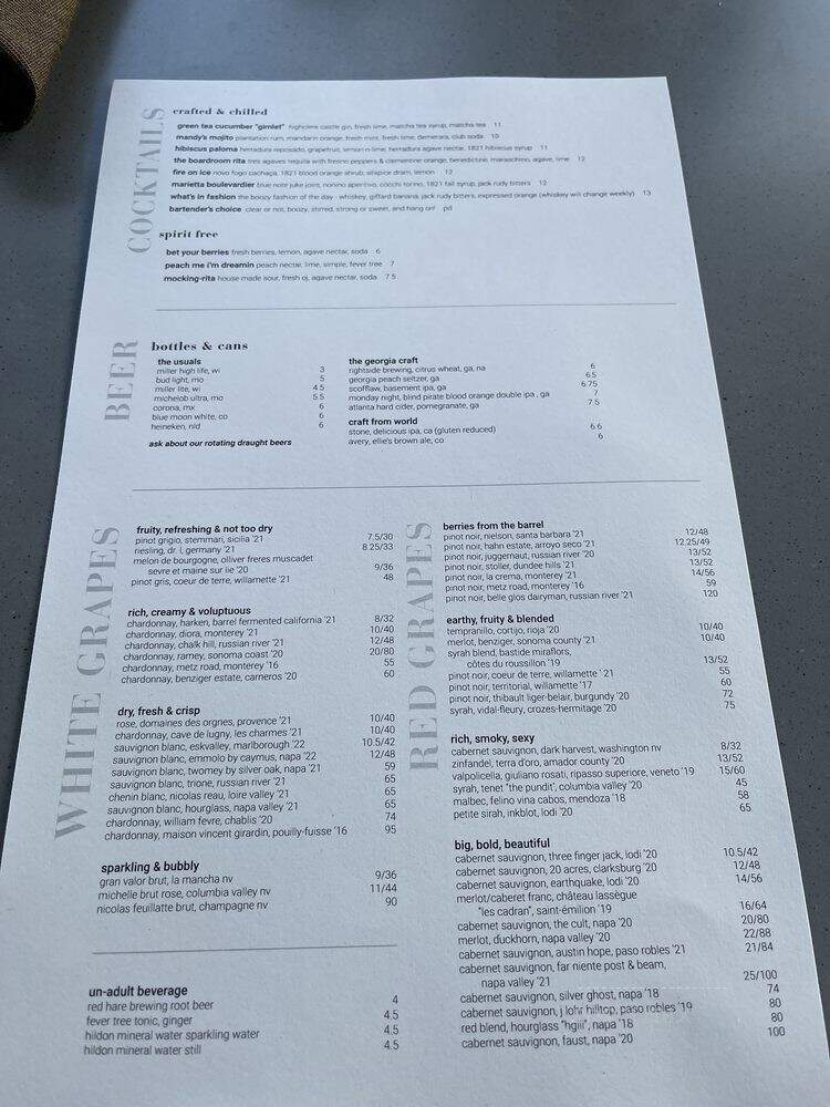 The Woodall - Atlanta, GA menu_pic