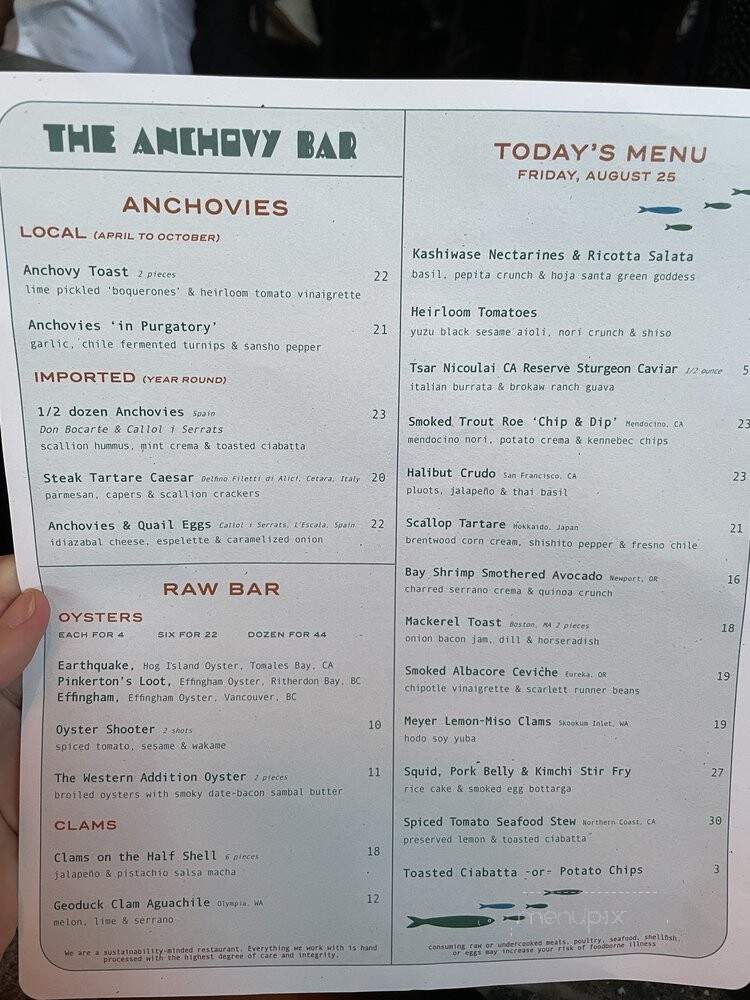 The Anchovy Bar - San Francisco, CA