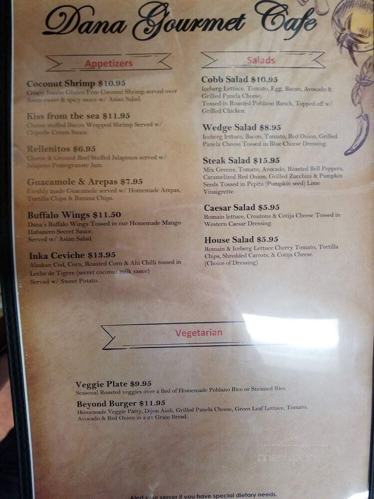 Dana gourmet cafe - Pomona, CA menu_pic