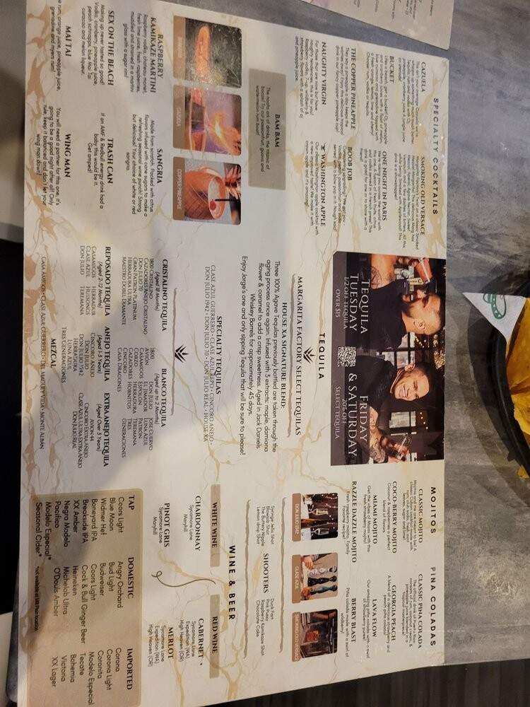 Margarita Factory - Happy Valley, OR menu_pic