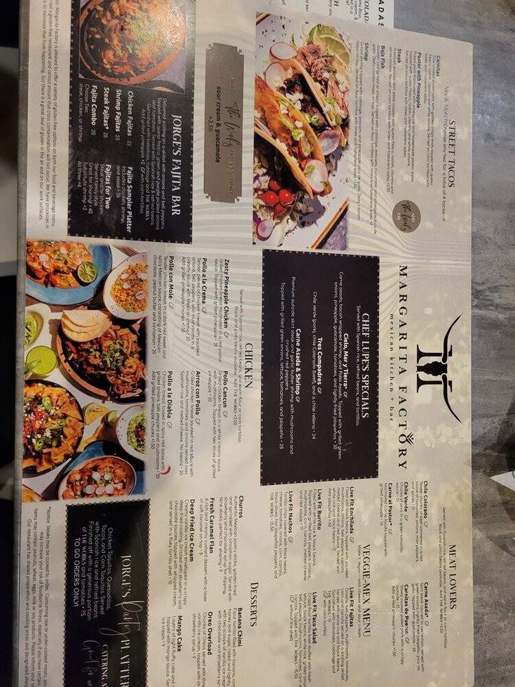Margarita Factory - Happy Valley, OR menu_pic