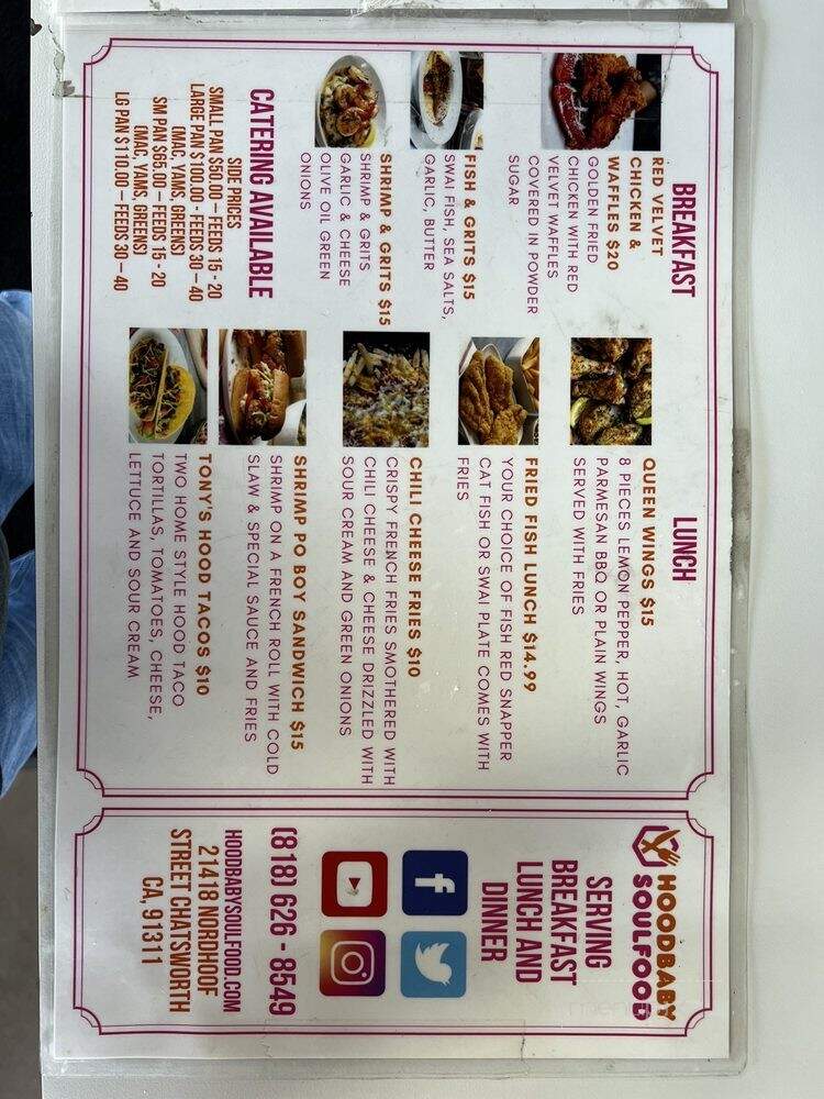 Hoodbaby Soulfood - Los Angeles, CA menu_pic