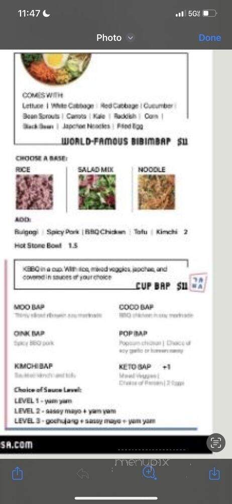 Kimchi Box - Sterling Heights, MI menu_pic