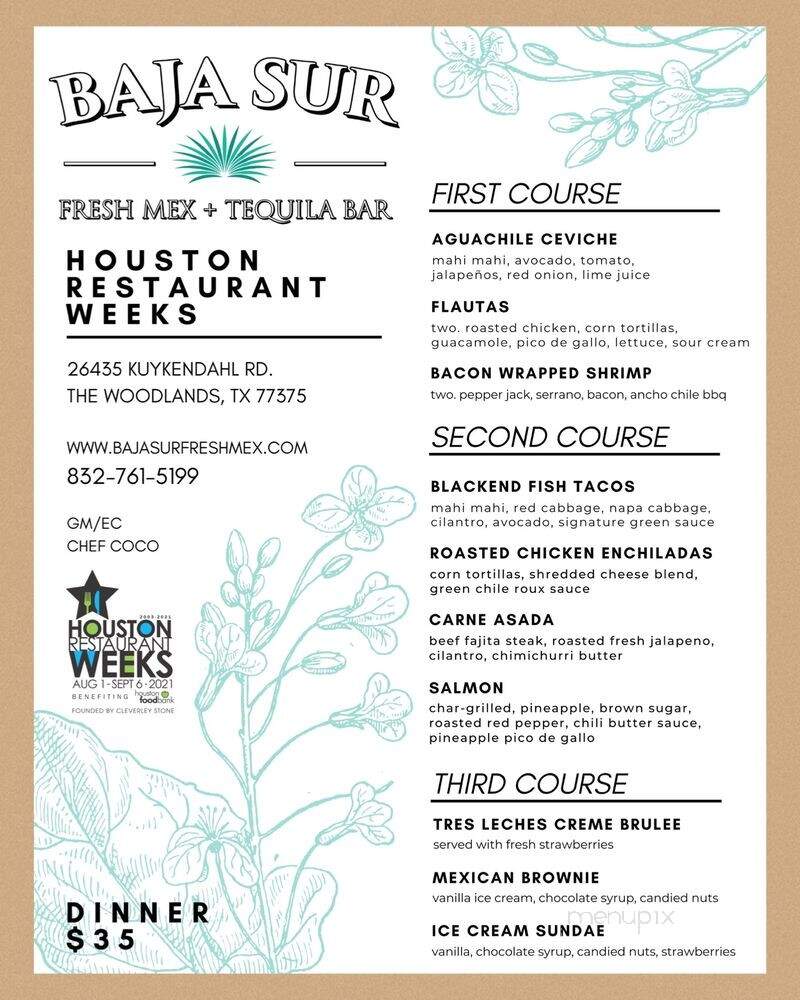 Baja Sur - Tomball, TX menu_pic
