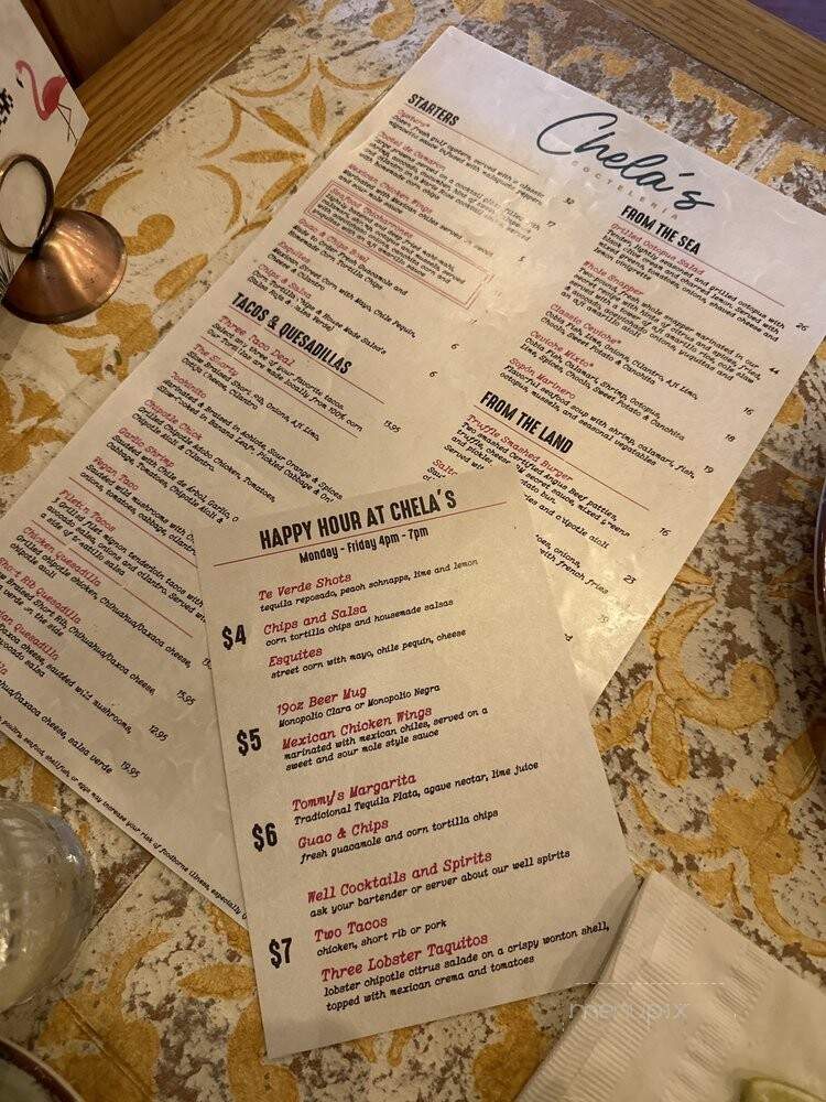 Chela's Beer Garden - Miami Lakes, FL menu_pic