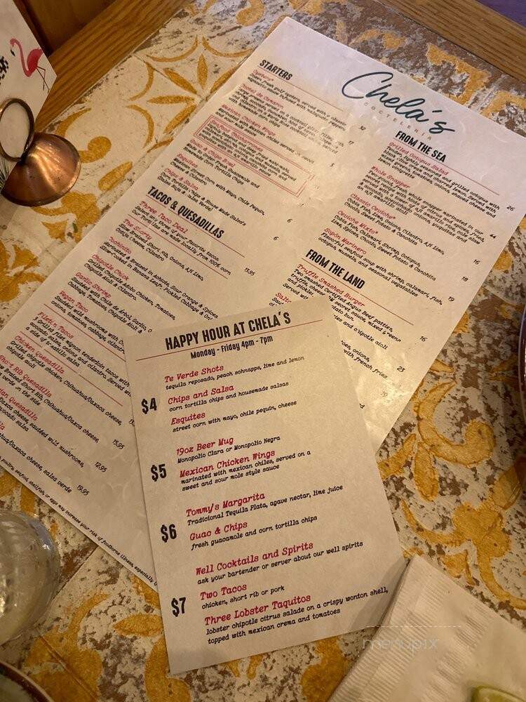 Chela's Beer Garden - Miami Lakes, FL menu_pic