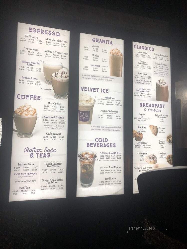 PJ's Coffee - Carmichael, CA menu_pic