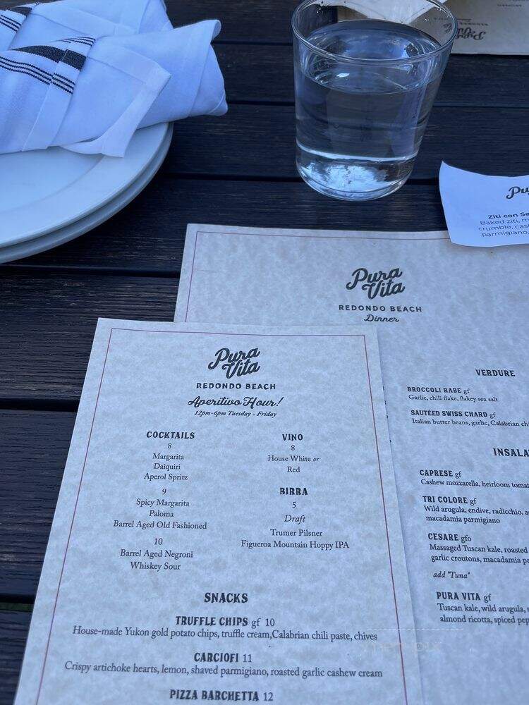Pura Vita - Redondo Beach, CA menu_pic