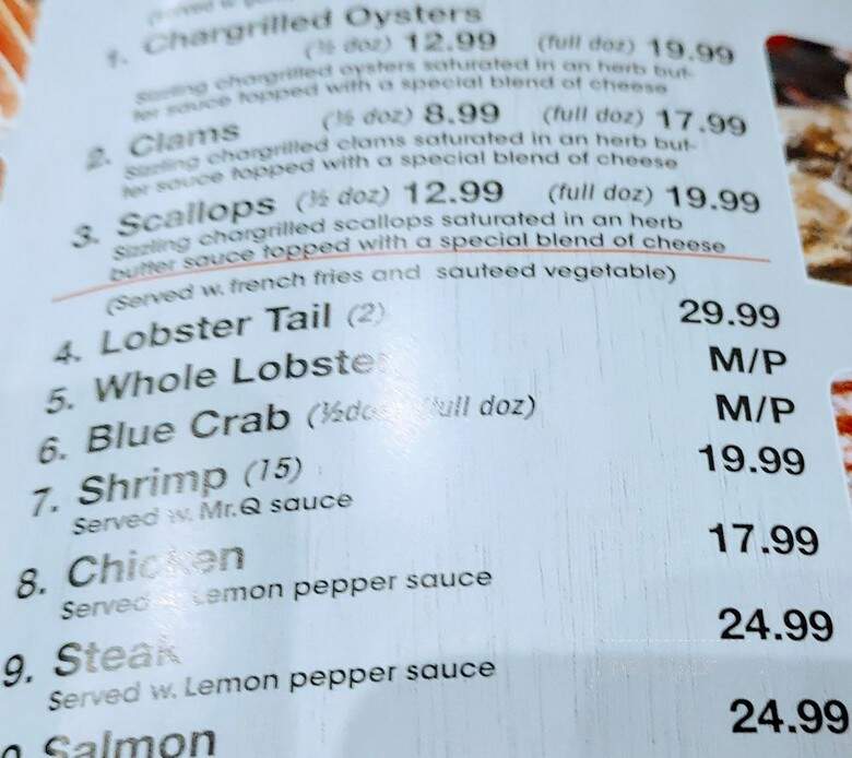 Mr Q Crab House - Fort Lauderdale, FL menu_pic