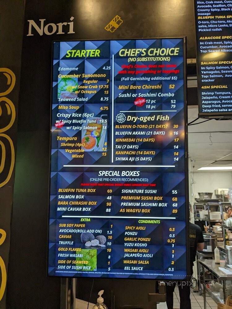 ShariNori - Santa Ana, CA menu_pic