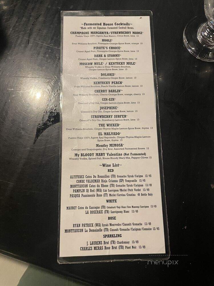 S/T Hooligans - Seattle, WA menu_pic