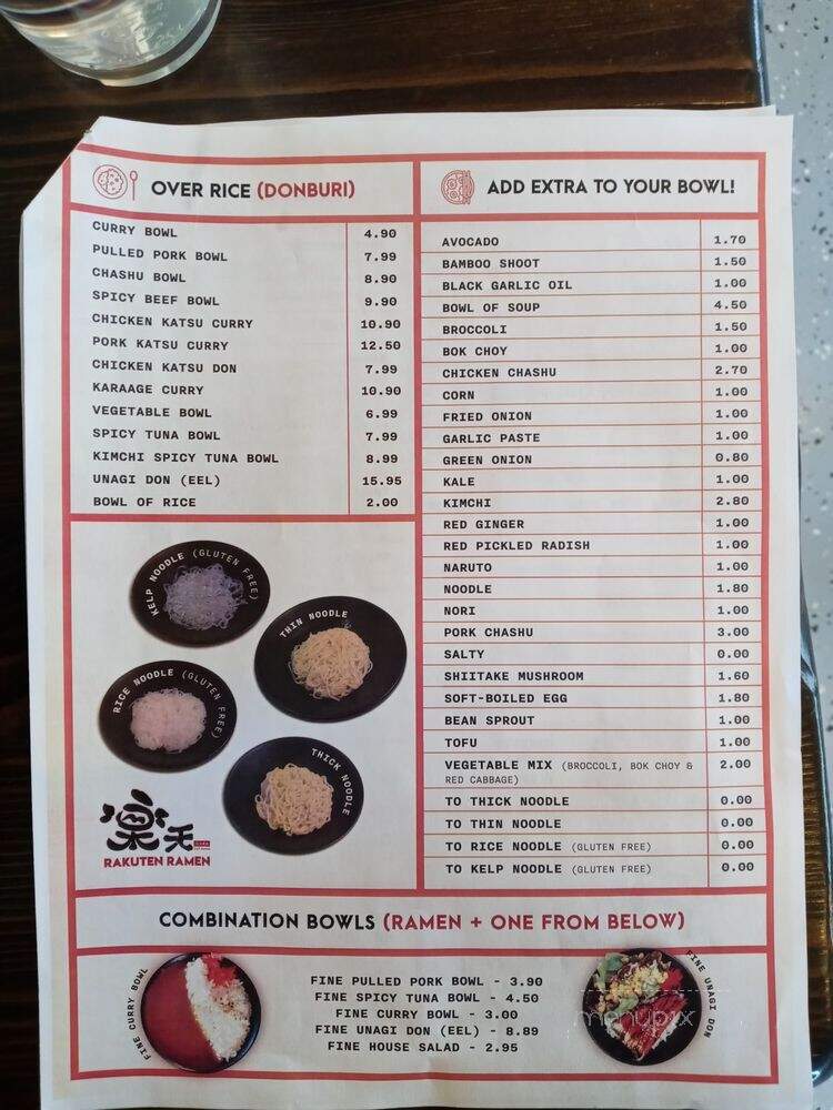 Rakuten Ramen - Azusa, CA menu_pic