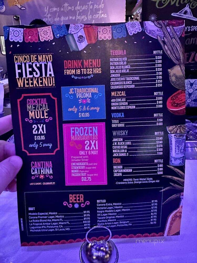 Cantina Catrina - Miami, FL menu_pic
