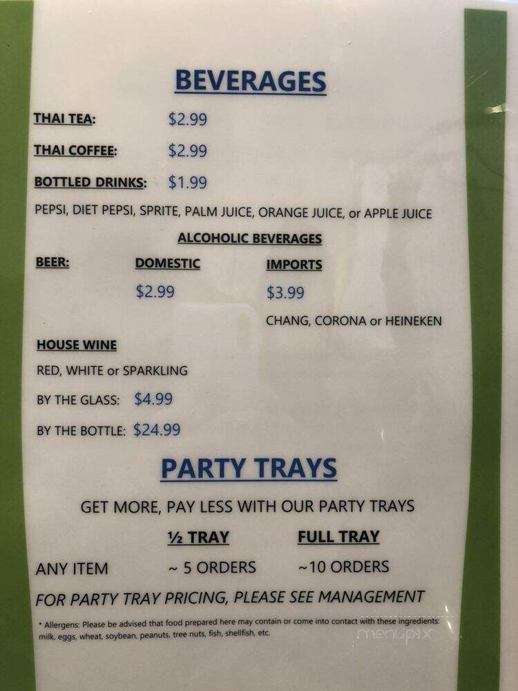 Patong Beach Thai Cuisine - Sacramento, CA menu_pic