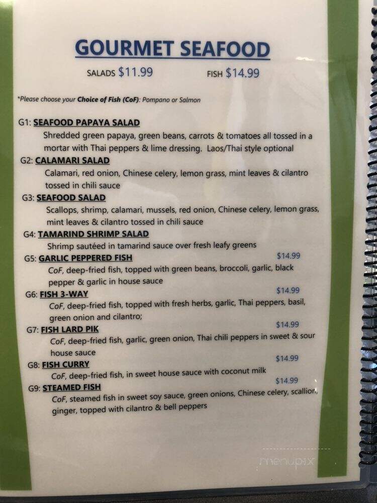 Patong Beach Thai Cuisine - Sacramento, CA menu_pic