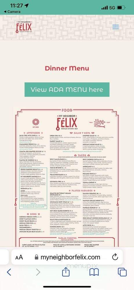 My Neighbor Felix LoHi - Denver, CO menu_pic