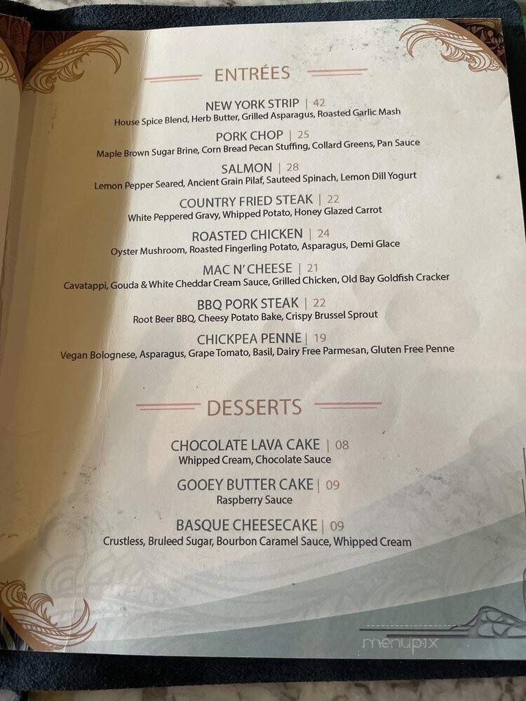 The Train Shed - St. Louis, MO menu_pic