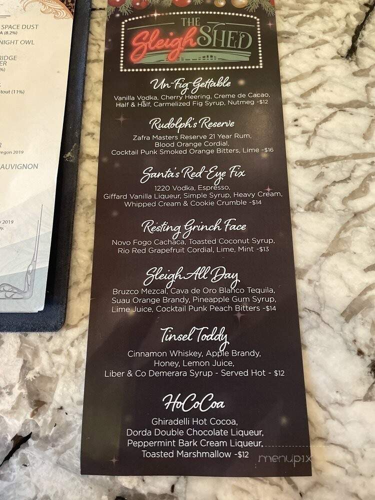 The Train Shed - St. Louis, MO menu_pic
