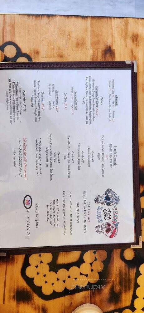 Taco Loco - East Rutherford, NJ menu_pic